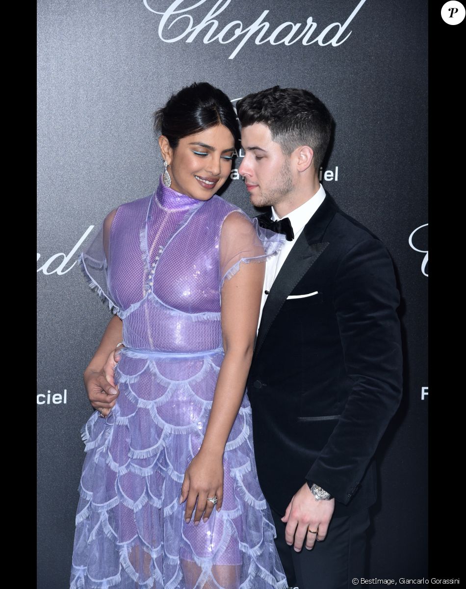 Priyanka Chopra et son mari Nick Jonas - Photocall de la soirée "Chopard Love Night" lors du 72e Festival de Cannes. © Giancarlo Gorassini / Bestimage