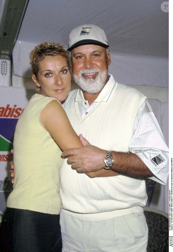 Archives - Céline Dion et son mari René Angelil au tournoi de golf Rancho Mirage en Cailfornie.