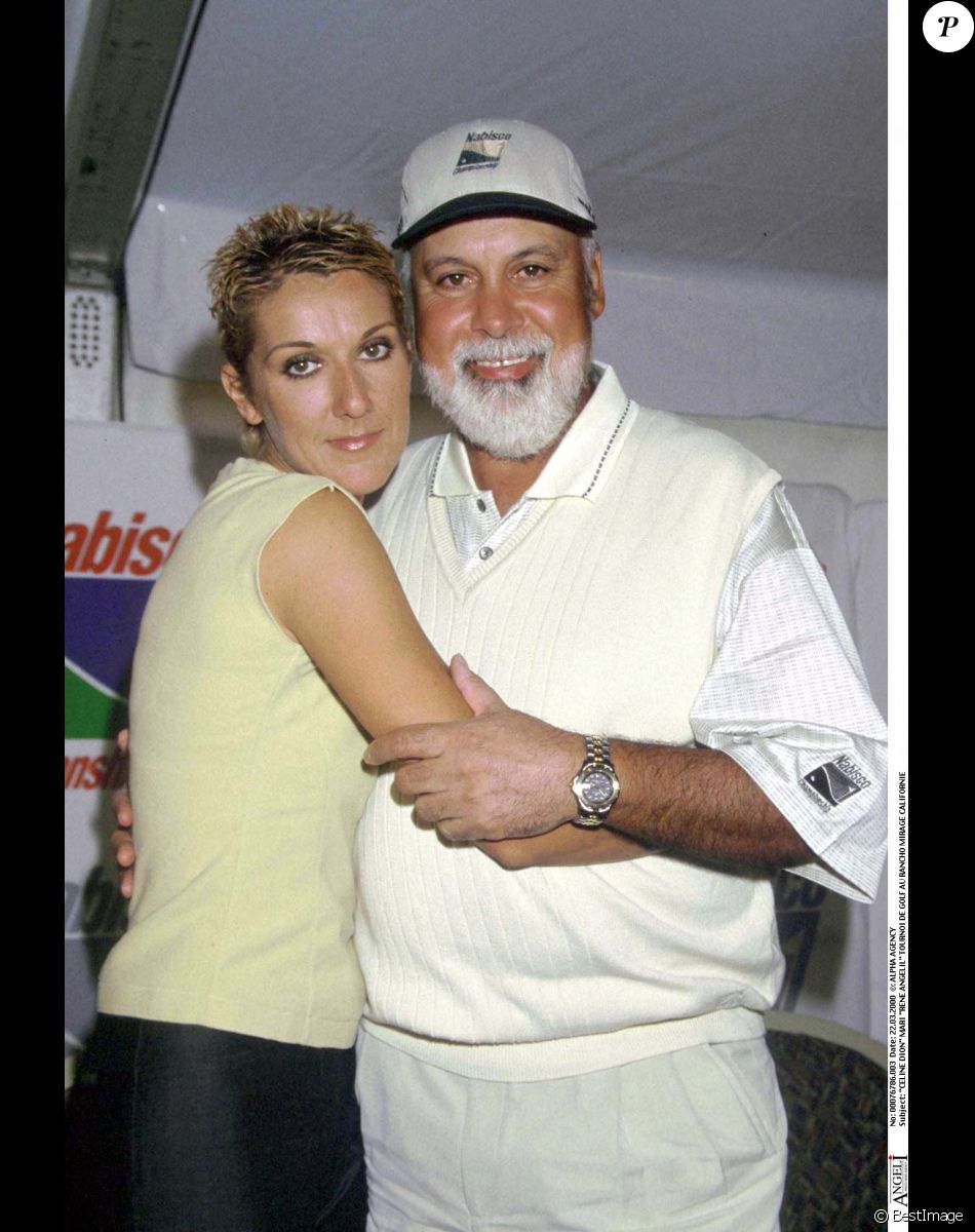 Archives - Céline Dion et son mari René Angelil au tournoi de golf Rancho Mirage en Cailfornie.