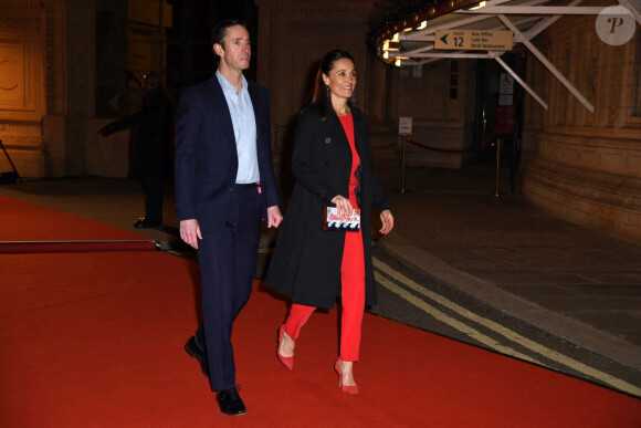 Pippa Middleton et son mari James Matthews - Arrivées au spectacle "Luzia" du cirque du Soleil au royal Albert Hall à Londres le 13 janvier 2022