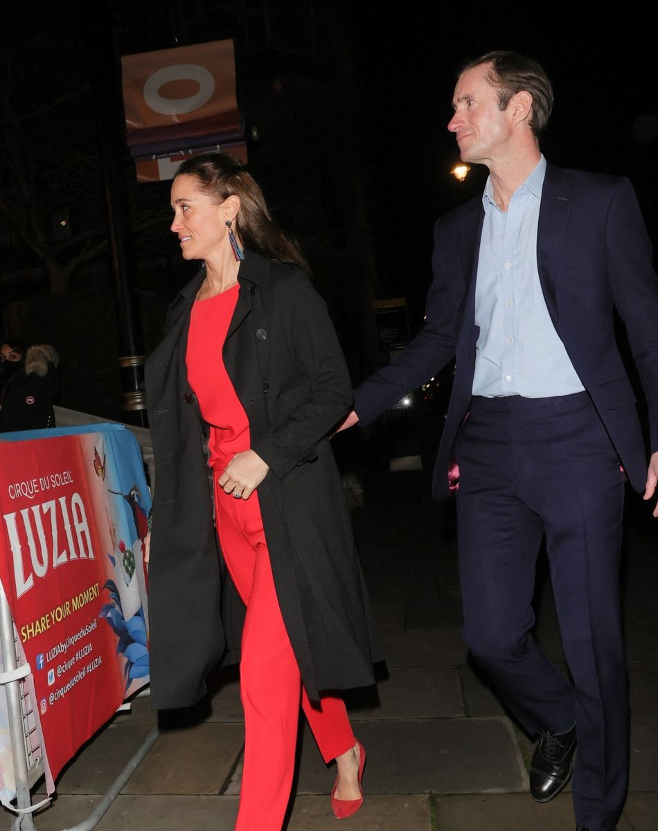 Pippa Middleton et son mari James Matthews - Arrivées au spectacle "Luzia" du cirque du Soleil au royal Albert Hall à Londres le 13 janvier 2022