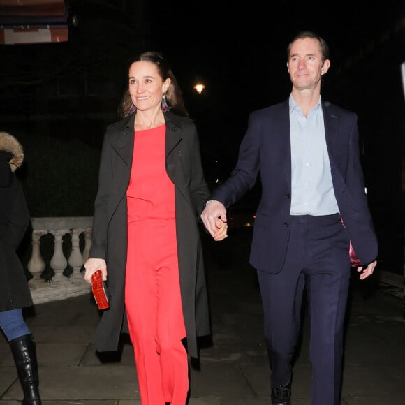 Pippa Middleton et son mari James Matthews - Arrivées au spectacle "Luzia" du cirque du Soleil au royal Albert Hall à Londres le 13 janvier 2022