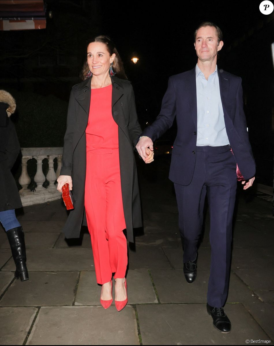 Pippa Middleton et son mari James Matthews - Arrivées au spectacle "Luzia" du cirque du Soleil au royal Albert Hall à Londres le 13 janvier 2022