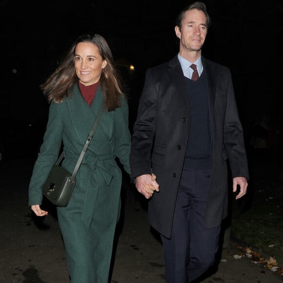 Pippa Middleton et son mari James Matthews se rendent à l'église St-Luke à Londres, le 4 décembre 2019.