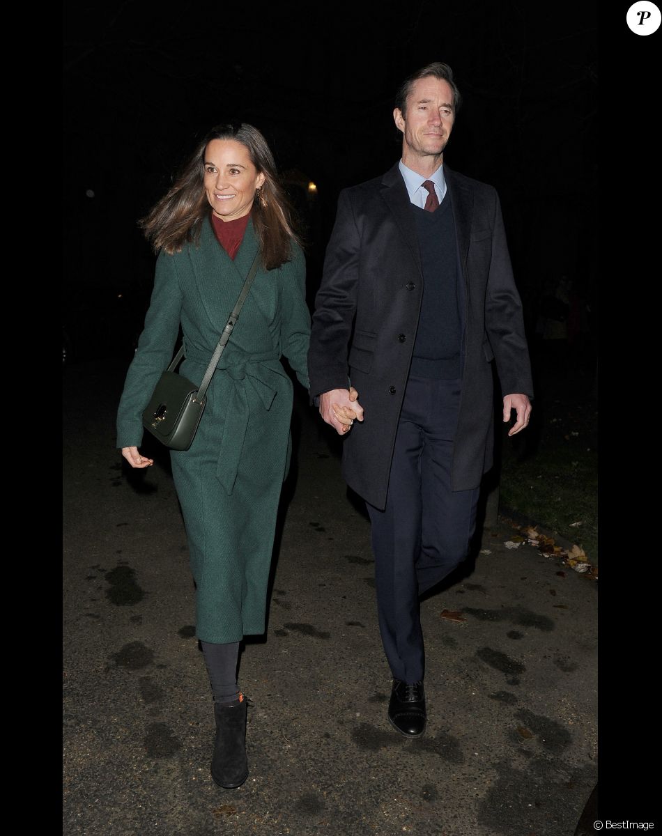Pippa Middleton et son mari James Matthews se rendent à l'église St-Luke à Londres, le 4 décembre 2019.