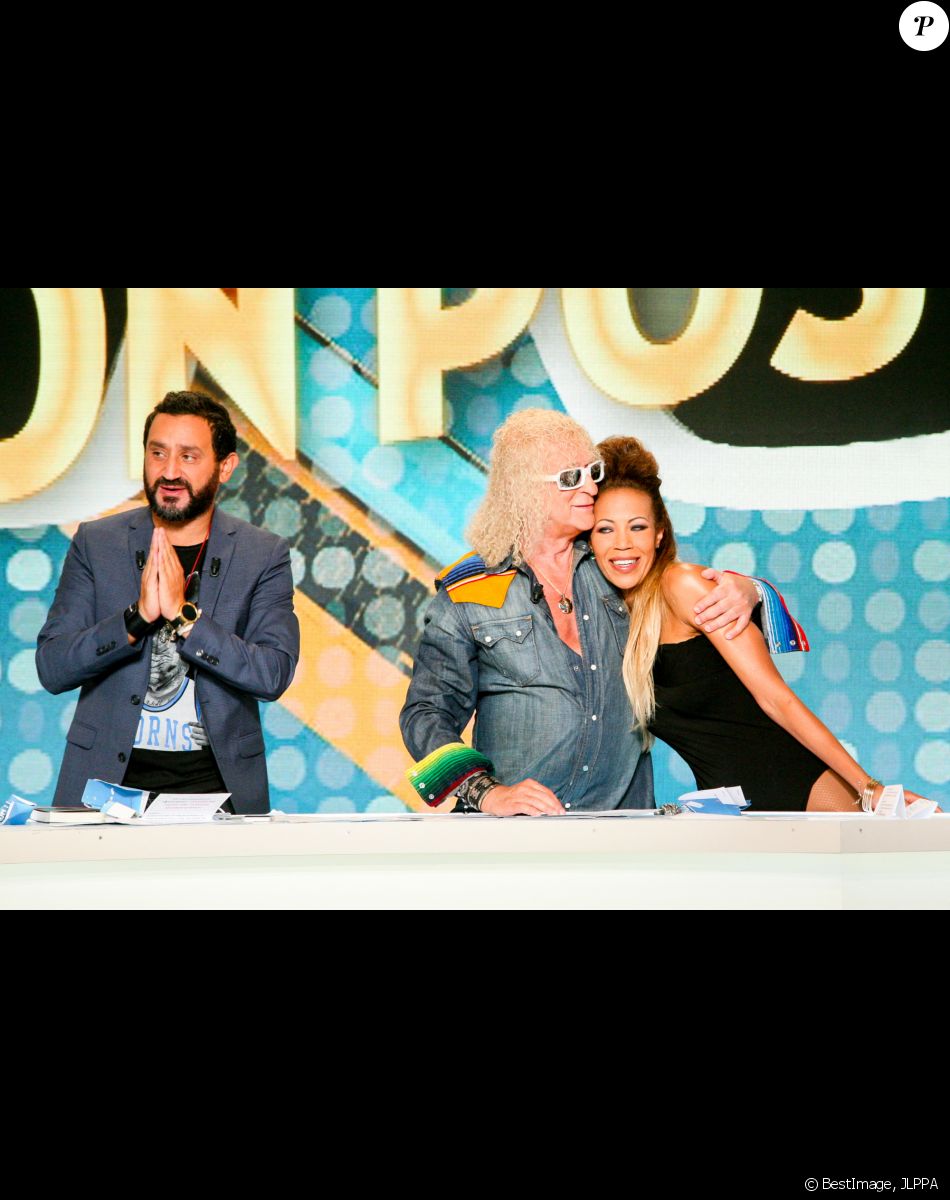 Cyril Hanouna, Michel Polnareff et sa femme Danyellah dans l'émission "Touche pas à mon poste" (TPMP) à Paris, le 15 septembre 2016. © JLPPA/Bestimage