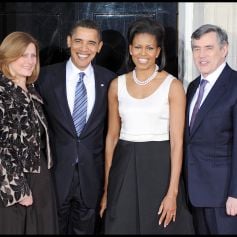 Sarah Brown, President Barack Obama, Michelle Obama et Gordon Brown