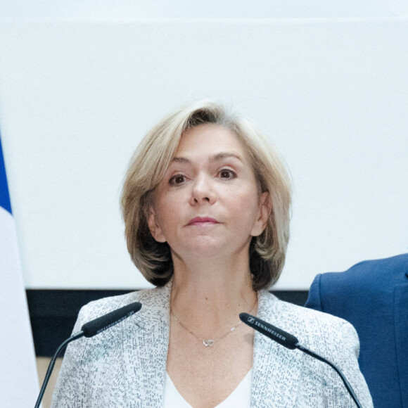 Valérie Pécresse - Conférence de presse dans son QG de campagne, "La Fabrique" dans le 17e arrondissement de Paris. Le 7 janvier 2022. © Federico Pestellini / Panoramic / Bestimage