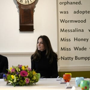 Catherine (Kate) Middleton, duchesse de Cambridge et Le prince William, duc de Cambridge visitent le "Foundling Museum" à Londres le 19 janvier 2022.