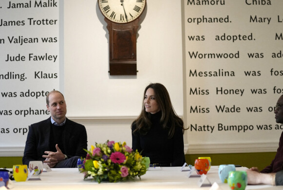 Catherine (Kate) Middleton, duchesse de Cambridge et Le prince William, duc de Cambridge visitent le "Foundling Museum" à Londres le 19 janvier 2022.