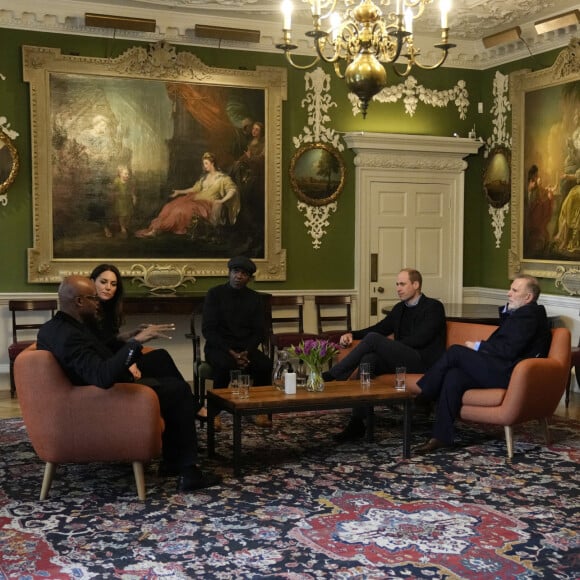 Catherine (Kate) Middleton, duchesse de Cambridge et Le prince William, duc de Cambridge visitent le "Foundling Museum" à Londres le 19 janvier 2022. 