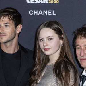 Gaspard Ulliel, Louise labeque et Bertrand Bonello - Photocall du dîner Chanel des révélations César au Petit Palais à Paris, le 13 janvier 2020. © Olivier Borde/Bestimage