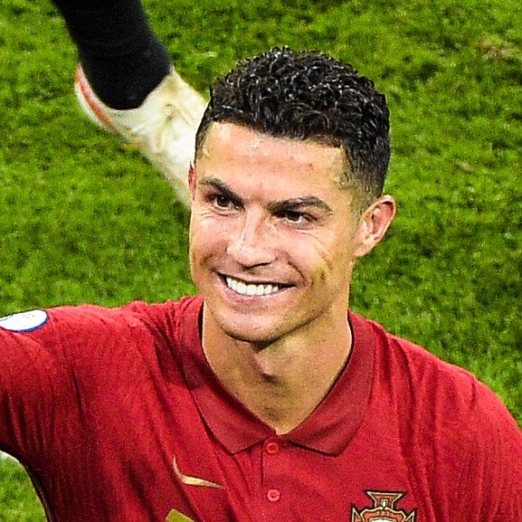 Cristiano Ronaldo - Match de football de l'Euro 2020 à Budapest : La France ex aequo avec le Portugal 2-2 au Stade Ferenc-Puskas le 23 juin 2021. © Federico Pestellini / Panoramic / Bestimage