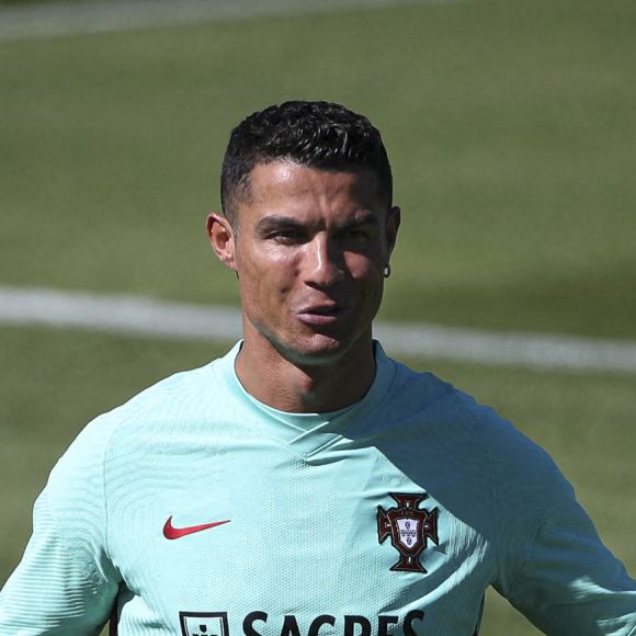 Cristiano Ronaldo - Entraînement de l'équipe du Portugal pour l'Euro 2020 au Complexe sportif Cidade do Futebol à Algés, Portugal, le 7 juin 2021. © Atlantico Press/Zuma Press/Bestimage