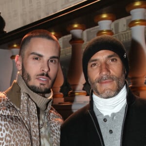 Baptiste Giabiconi et Sébastien Jondeau - Défilé Hommes Dior automne-hiver 2022/2023, Frontrow, dans le cadre de la Fashion Week de Paris, France, le 21 janvier 2022. © Borde-Rindoff/Bestimage 