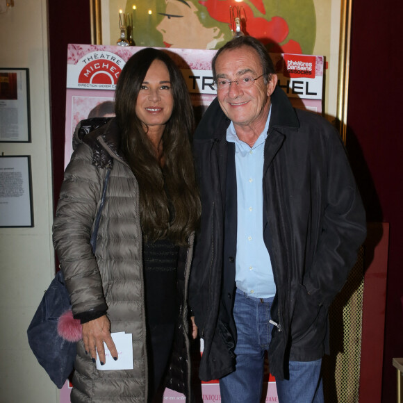Jean-Pierre Pernaut et sa femme Nathalie Marquay - People à la générale de la pièce "Coiffure et Confidences" au théâtre Michel à Paris, le 4 février 2016. © CVS/Bestimage