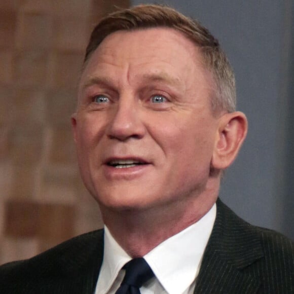 Daniel Craig fait la promotion du film James Bond "No Time To Die" dans l'émission "Good Morning America" à New York.