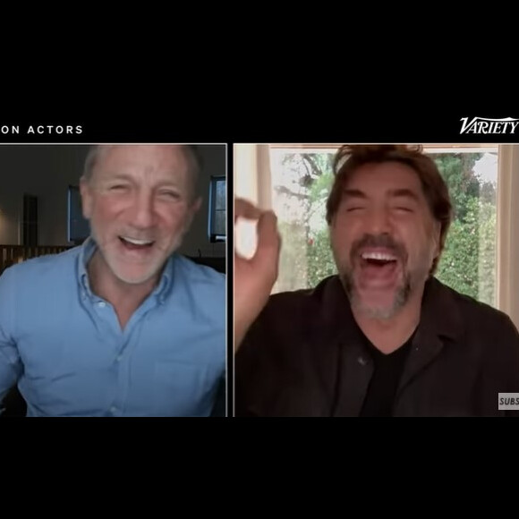 Daniel Craig et Javier Bardem en interview croisée pour Variety. Le 24 janvier 2022.