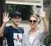 Céline Dion et son fils René-Charles (avec une nouvelle coupe de cheveux) quittent l'hôtel Royal Monceau et se rendent chez Louis Vuitton sur les Champs-Elysées à Paris le 19 juillet 2017. 