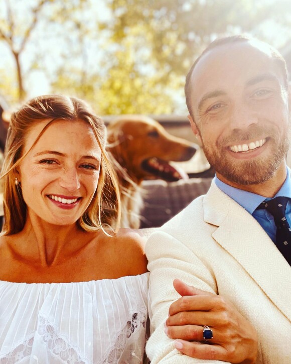 James Middleton et sa femme Alizée Thevenet, le jour de leur mariage dans le sud de la France, en septembre 2021, sur Instagram.