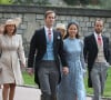 Michael et Carole Middleton, James Matthews, Pippa Middleton et James Middleton - Mariage de Lady Gabriella Windsor avec Thomas Kingston dans la chapelle Saint-Georges du château de Windsor le 18 mai 2019.