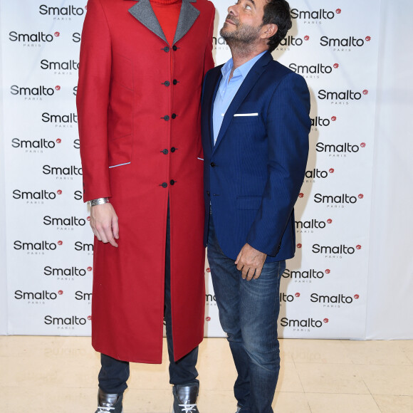 Yannick Agnel, Bernard Montiel - Présentation de la collection "Smalto" lors de la fashion week à la boutique de la rue François 1er à Paris, le 18 janvier 2019. © Giancarlo Gorassini/Bestimage