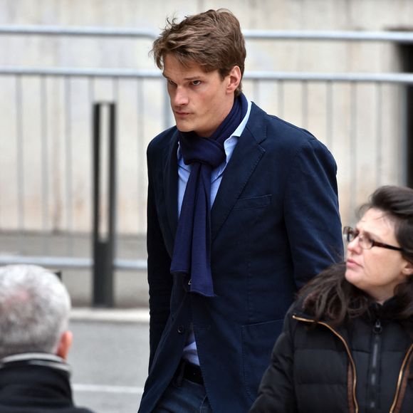 Yannick Agnel - Les obsèques de Camille Muffat en l'église Saint Jean-Baptiste-Le Voeu à Nice, le 25 mars 2015.