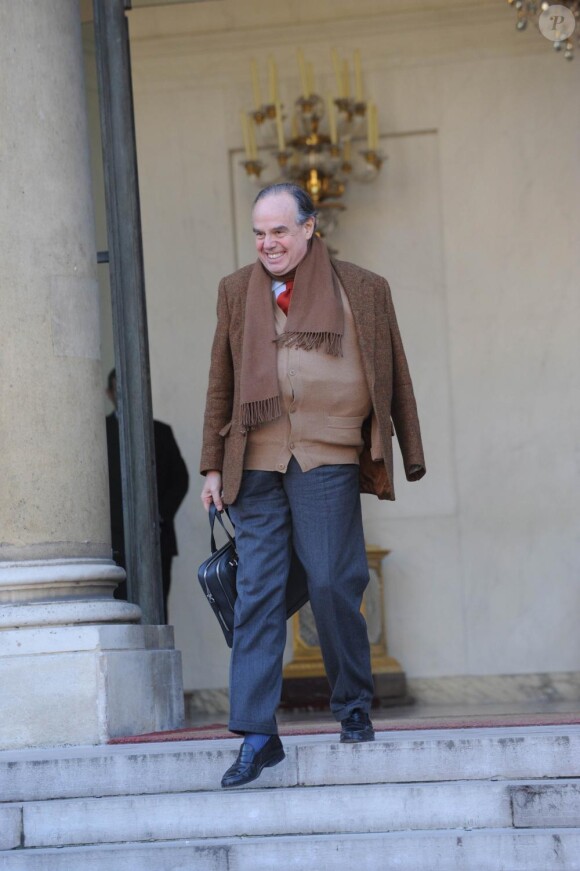 Frédéric Mitterrand au conseil des Ministres. 5/01/2010