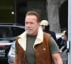 Arnold Schwarzenegger va déjeuner avec ses fils Patrick et Christopher chez "RD Kitchen" à Los Angeles