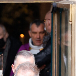 Illustration cercueil - Sorties des obsèques (bénédiction) de Gaspard Ulliel en l'église Saint-Eustache à Paris. Le 27 janvier 2022 © Jacovides-Moreau / Bestimage 
