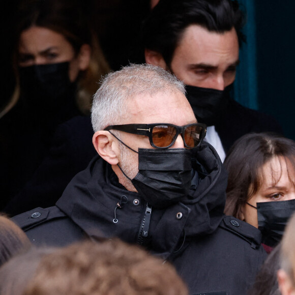 Vincent Cassel - Sorties des obsèques (bénédiction) de Gaspard Ulliel en l'église Saint-Eustache à Paris. Le 27 janvier 2022 © Jacovides-Moreau / Bestimage 