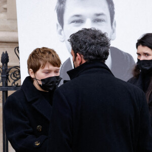 Léa Seydoux, guest - Sorties des obsèques (bénédiction) de Gaspard Ulliel en l'église Saint-Eustache à Paris. Le 27 janvier 2022 © Jacovides-Moreau / Bestimage