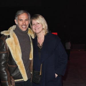 Semi-exclusif - Paul Belmondo et sa femme Luana Belmondo - People en backstage lors du deuxième jour du concert de Patrick Bruel lors de sa tournée "Ce soir on sort..." à Paris La Défense Arena le 7 décembre 2019. © Coadic Guirec/Bestimage  (No Web - pour suisse et Belgique) 