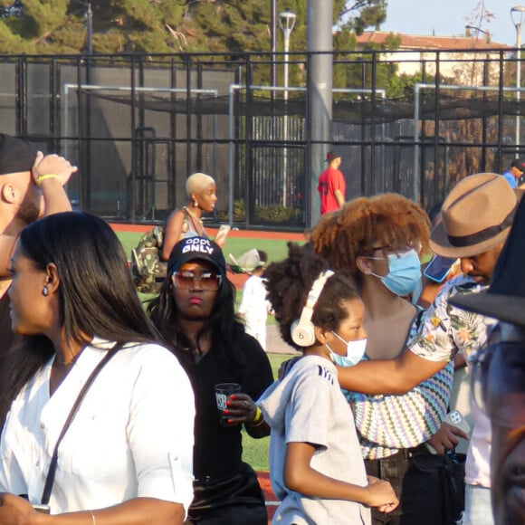 Jamie Foxx lors d'un match de baseball des célébrités dans le quartier de Valley Glen à Los Angeles, Californie, Etats-Unis, le 23 août 2021. © Julia Mineeva/TheNEWS2/Zuma Press/Bestimage 