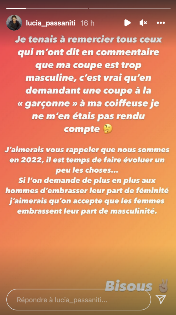 Lucia Passaniti (Ici tout commence) répond aux critiques sur sa nouvelle coupe de cheveux - Instagram