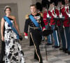Le prince Frederik de Danemark et la princesse Mary de Danemark - Arrivées au dîner d'Etat donné au château de Christiansborg en l'honneur de la visite du président de la République française et sa femme la Première Dame à Copenhague, Danemark, le 29 août 2018.