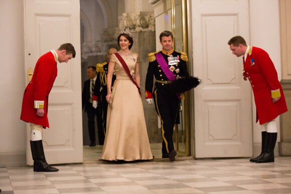 La princesse Mary de Danemark, le prince Frederik de Danemark - Le roi Philippe de Belgique et la reine Mathilde de Belgique en visite d'Etat au Danemark, sont invités au banquet d'Etat au Palais de Christiansborg à Copenhague au Danemark le 28 mars 2017.