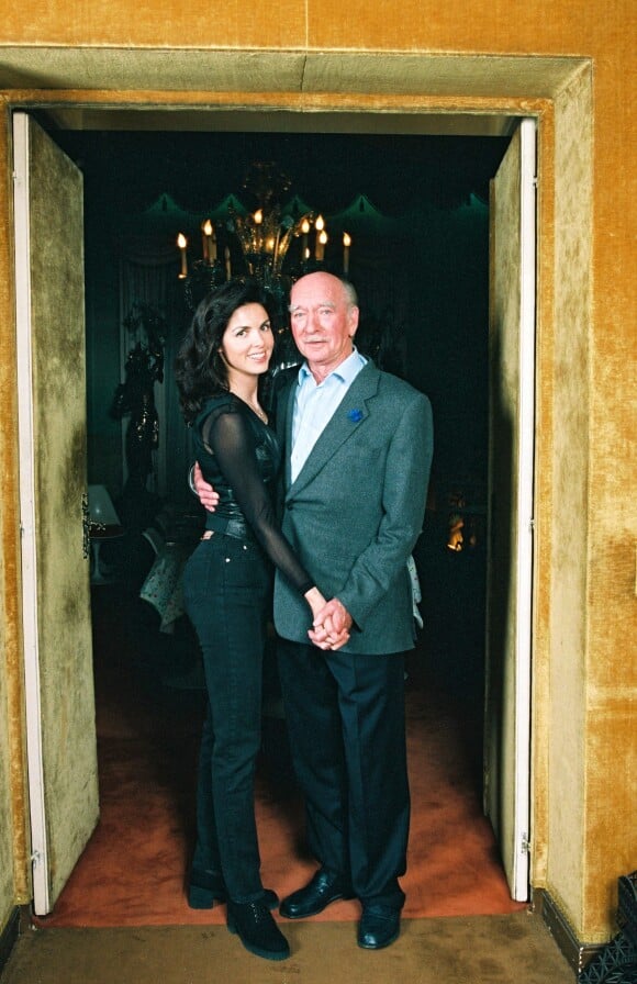 Caroline et Eddie Barclay dans leur appartement parisien en 1991.