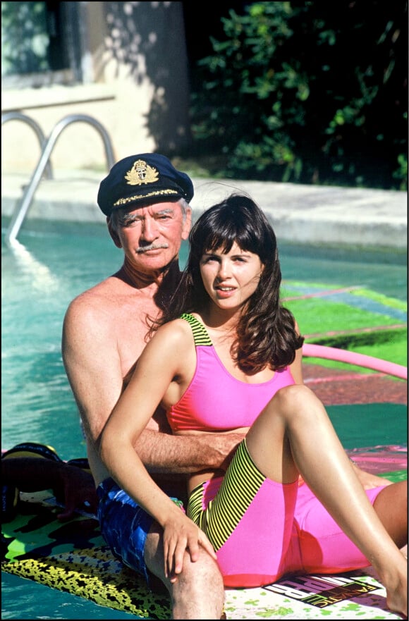 Caroline et Eddie Barclay à Saint-Tropez en 1989.