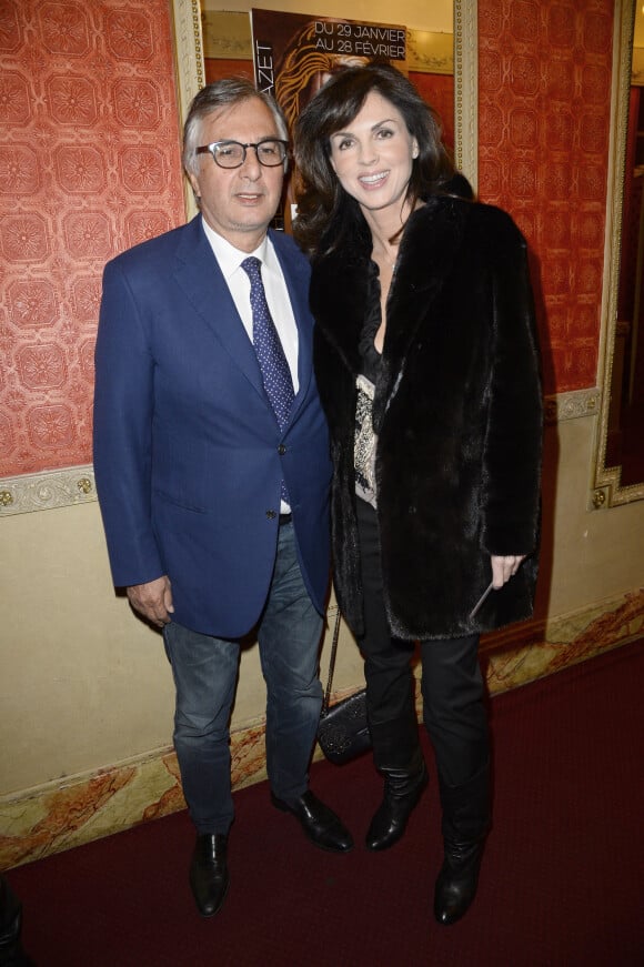 Exclusif - Michel Coencas et Caroline Barclay - Générale de la pièce "Edith S." au théâtre Dejazet à Paris en 2014.