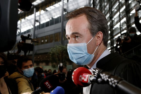 Maître Fabien Rajon, avocat de Jennifer Cleyret-Marrel, mère de Maëlys, lors du procès en assises de Nordhal Lelandais, à Grenoble, Isère, France, le 31 janvier 2022. © Pascal Fayolle/Bestimage 