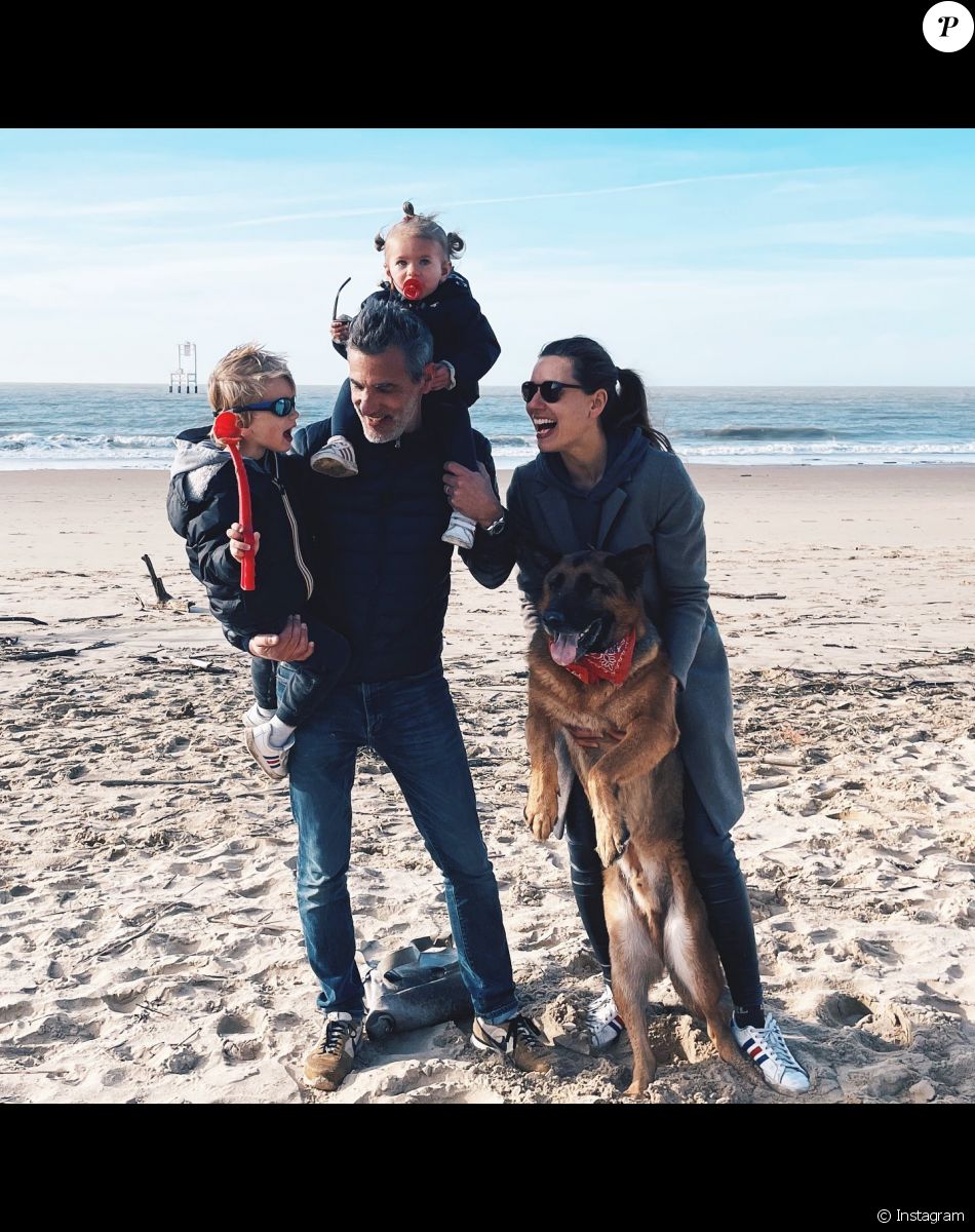 Patrick Guérineau en famille à la plage, janvier 2022