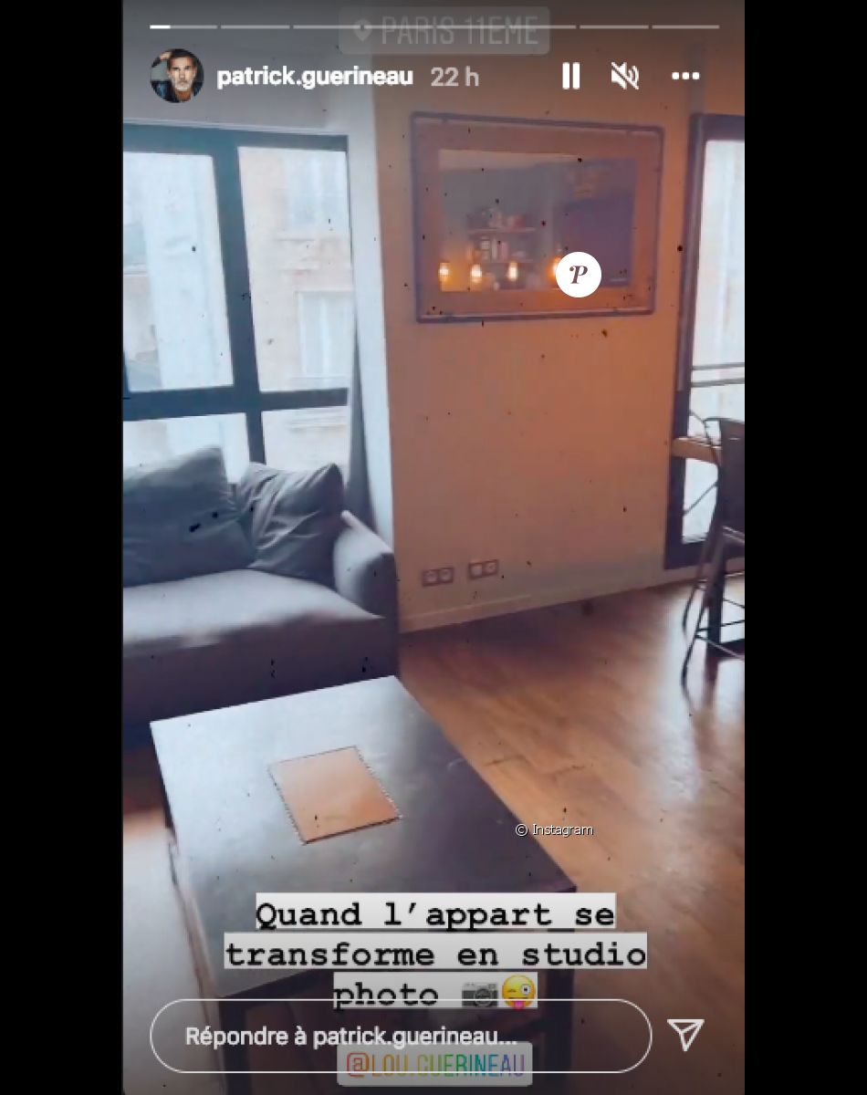 Lou Guérineau, la femme de Patrick, passe un casting de mannequin dans leur appartement, le 31 janvier 2022