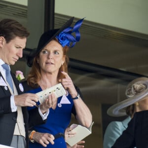 La princesse Beatrice d'York et son compagnon Dave Clark, Sarah Ferguson, la princesse Eugenie d'York et Le prince Andrew, duc d'York - La famille Royale d'Angleterre assiste à la course hippique "Royal Ascot 2015" sur le champs de courses de Ascot, le 19 juin 2015.