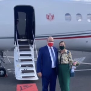 Jazmin Grace Grimaldi et son père prince Albert de Monaco, sur Instagram, 2021.