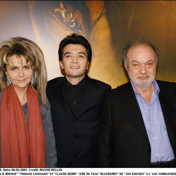 Nathalie Rheims, Thomas Langmann et son père Claude Berri à la première du film "Blueberry" à Paris.