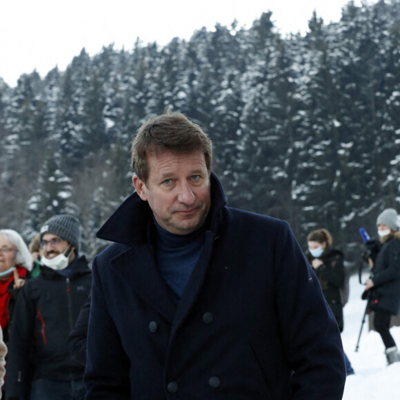 Yannick Jadot, sur le plateau des petites roches à Saint Hilaire du Touvet - Yannick.Jadot, candidat écologiste à l'élection présidentielle, est en déplacement en Isère le 13 janvier 2022.