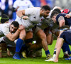 Charles Ollivon (Fra) / Mohamed Haouas (Fra) - Le XV de France battu par l'Ecosse (23 - 27) lors de la dernière journée du Tournoi des Six Nations au stade de France à Saint-Denis, le 26 mars 2021. © JB Autissier / Panoramic / Bestimage