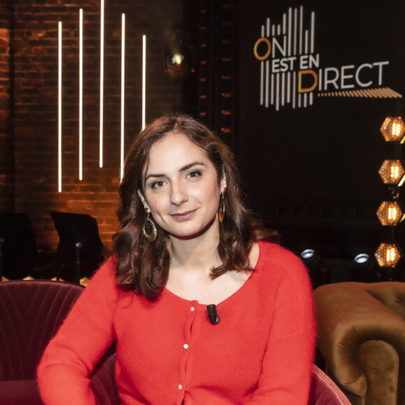 Exclusif - Melody Mourey sur le plateau de l'émission "On Est En Direct" (OEED) du samedi 5 février, présentée par L.Salamé et L.Ruquier et diffusée en direct sur France 2 à Paris, France, le 5 février 2022. © Jack Tribeca/Bestimage 