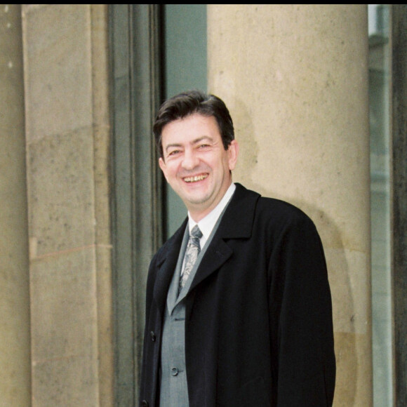 Jean-Luc Mélenchon lors d'un conseil des ministres à l'Elysée en 2000